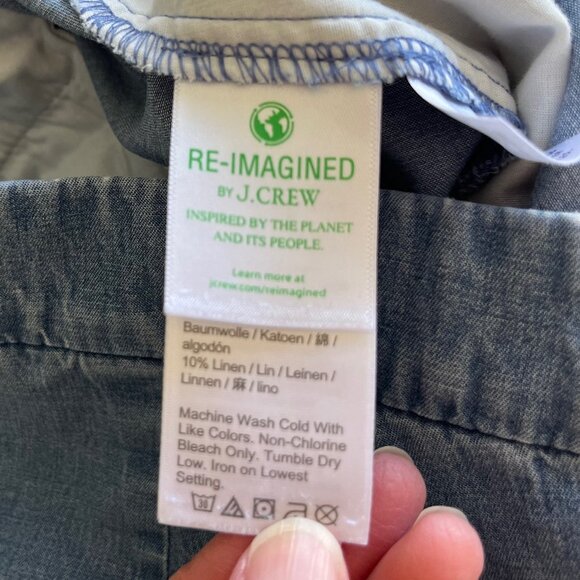 J Crew Lightweight Wide-leg Soft Chambray Jeans | Size 2 - Picture 7 of 9